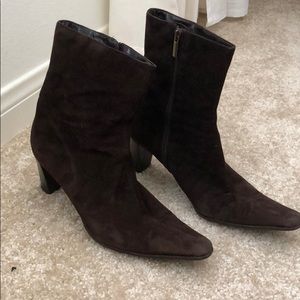 Brown Suede Ankle Boots
